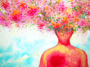 Illustration of sending love vibrations outward!